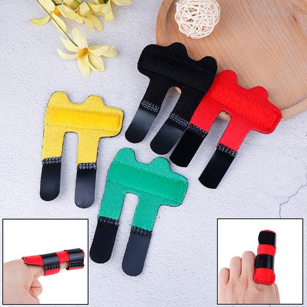 

massage gun 1pcs pain relief aluminium finger splint fracture protection brace corrector support with adjustable tape bandage