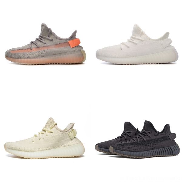 

trnzz with azareth kanye west runner running shoes 350 menswomens pepper reflective sun sports box inertia trainers srphym sneakers, Black