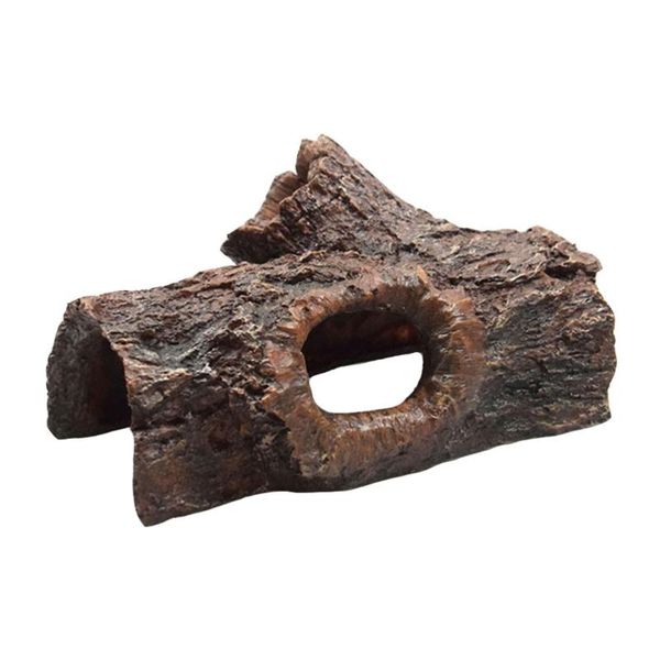 

decorations bark shape fish tank decor resin aquarium reptile box