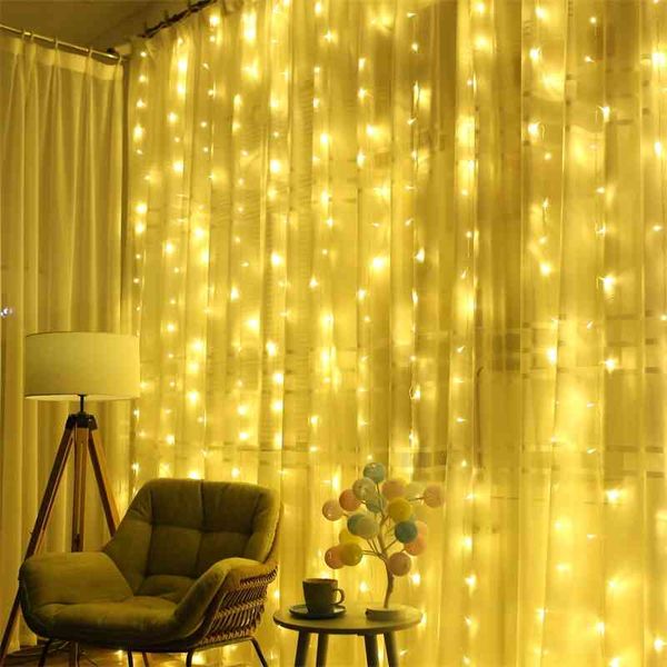 

led flashing string christmas ice curtain day decoration new year star lights