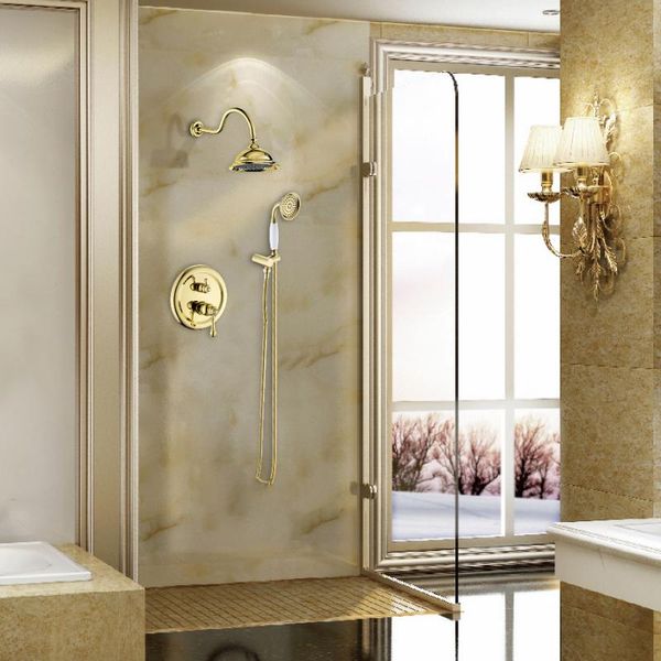 

bathroom concealed shower faucet gold and chrome set wall mounted b-2201 sets