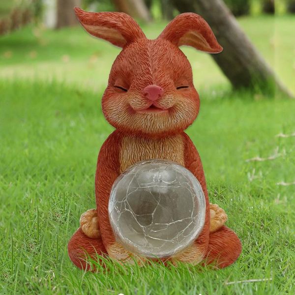 

lawn lamps outdoor led solar light ball figurine resin garden yard art ornaments decorative ground landscape