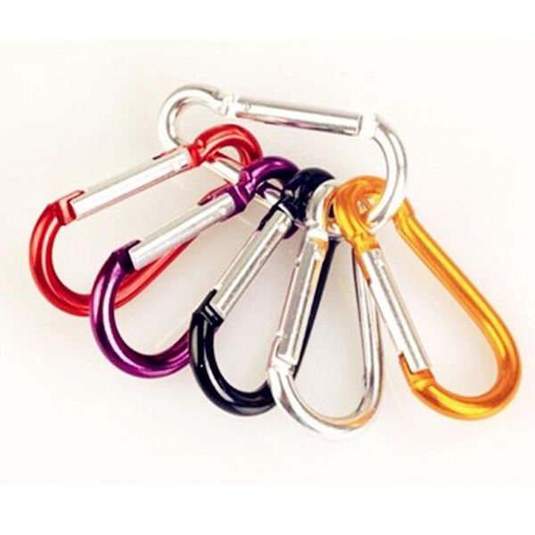 

cords, slings and webbing 12pcs 5# aluminum carabiner without lock gourd type spring snap hook key ring 4.7cm mixed color whshopping