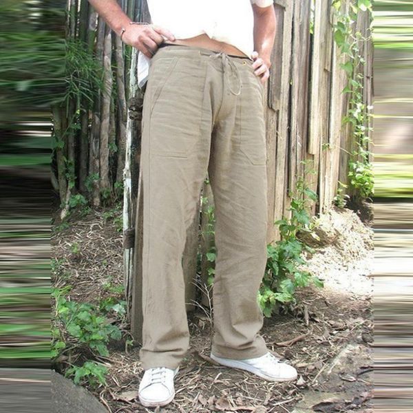 

men's pants fashion loose casual summer sports pants, pure cotton trousers decoration pant style waist type fabric front fit, Black