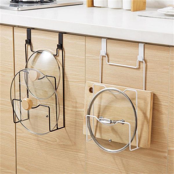 

cabinet door hook pan pot cover lid rack stand stove organizer kitchen storage holder shelf accessory & organization