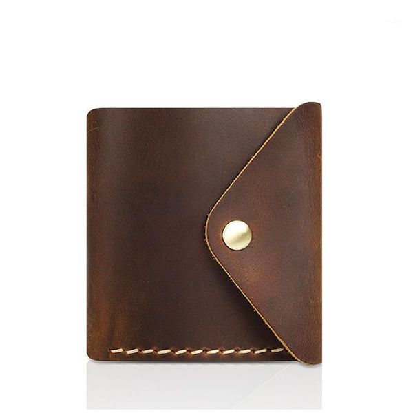 

wallets genuine leather cowhide men short purses crazy horse solid brown clutch coin purse wallet for male1, Red;black