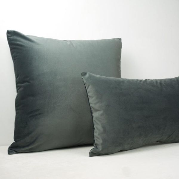 

bright gray velvet cushion cover pillow case lovely soft no balling-up without stuffing cushion/decorative
