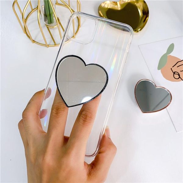 

cell phone mounts & holders universal mirror mobile airbag bracket finger holder accessories for heart-shaped