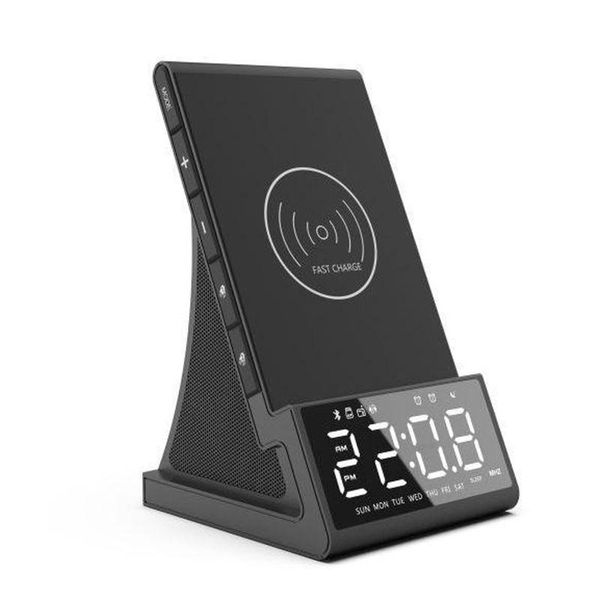 

alarm clock speaker with led display wireless fast charge phone holders cell mounts &