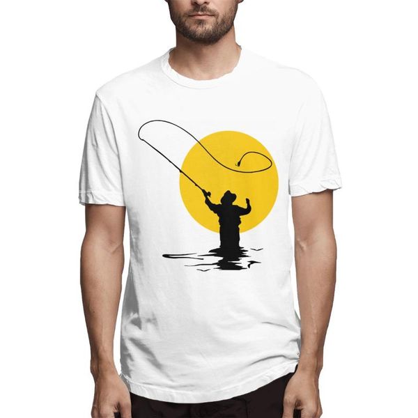 

men's t-shirts fishing humorous tee shirt short sleeve o neck t-shirt 100% cotton clothing man summer, White;black