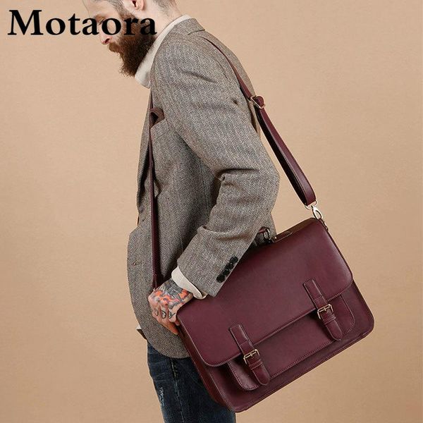 

british style backpack messenger bag male business briefcase for 13" lapleather handbag ladies