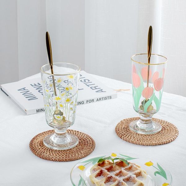 

breakfast glass cup set water wedding coffee mug cute milk travel copas de cristal drinking glasses ba6 wine
