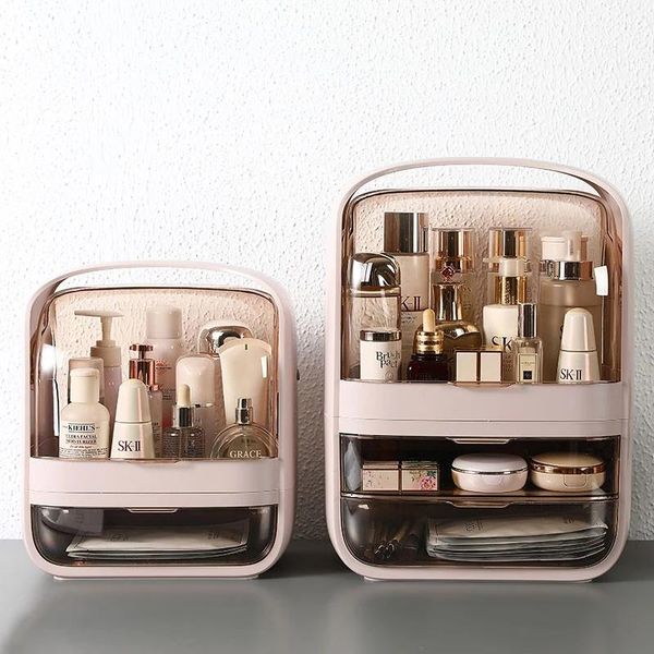 

storage boxes & bins beauty drawer makeup organizer fashion large capacity waterproof dustproof bathroom cosmetic box desktop