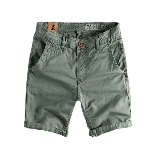 Bermuda da uomo Cargo Army Pantaloni casual da uomo Uomo Slim Abbigliamento di marca Escursionismo Cotone solido sciolto Boy Summer 210716