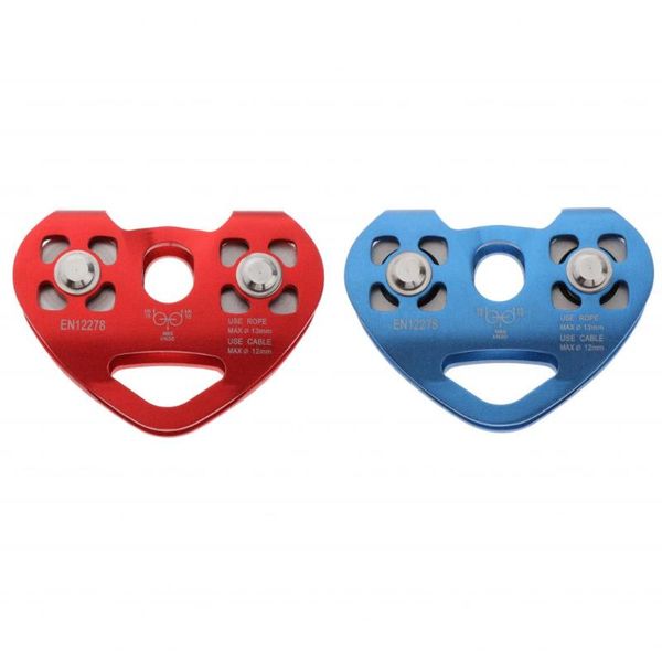 

cords, slings and webbing 30kn zip line climbing dual pulley tandem trolley for carabiner sport rock