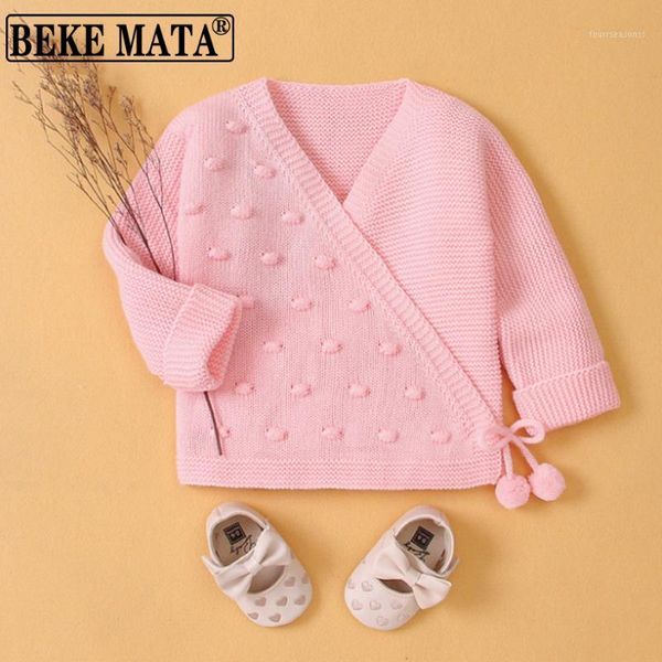 

pullover born baby girl clothes 2021 autumn knitted v-neck boy sweater long sleeve cotton infant knitwear cardigan1, Blue