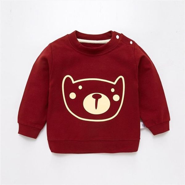 

baby boys sweatshirt hoodies cartoon bear girl infant clothing newborn long sleeve sweat shirts toddler hoodie, Black
