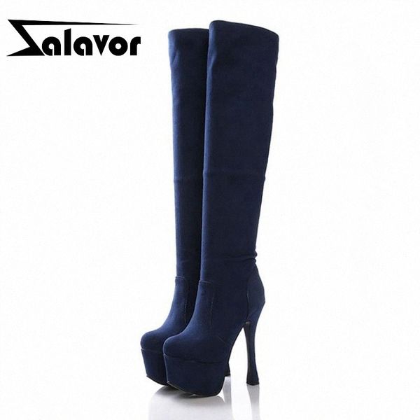 

zalavor women over the knee boots platform thin high heels shoes women winter solid color long boots size 33 40 boots brown from , $3 04n1#, Black