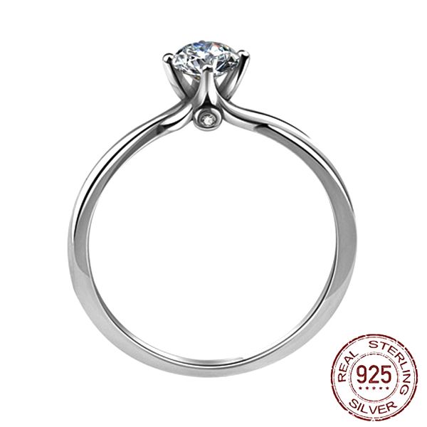 Radiant Cut 1ct Laboratório Diamante Anel 925 Sterling Silver Bijou Noivado Jóias de Casamento para Mulheres Bridal Party Gift J-520