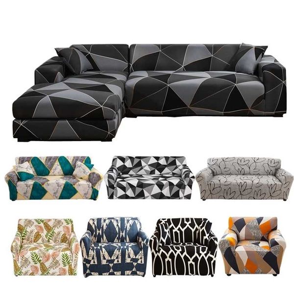 MKZOOM Spandex-Sofabezug für Wohnzimmer-Couchabschnitt, Slip-Stretch, L-Form, Sessel, elastisches Material 211207