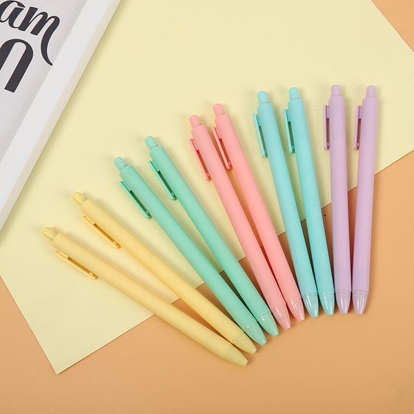 

pen new korean makaron neutral simple press black student office stationery