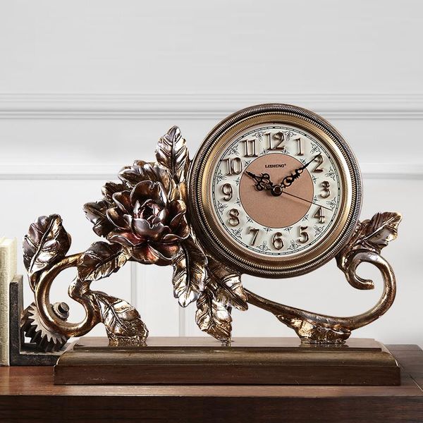 

desk & table clocks luxury european clock vintage creative living room silent alarm deskreloj digital de mesa home decor da60zz