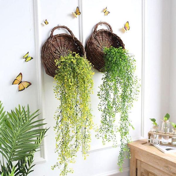 

decorative flowers & wreaths simulation rattan fake plastic home artificial decoration plants green shooting props s0y9