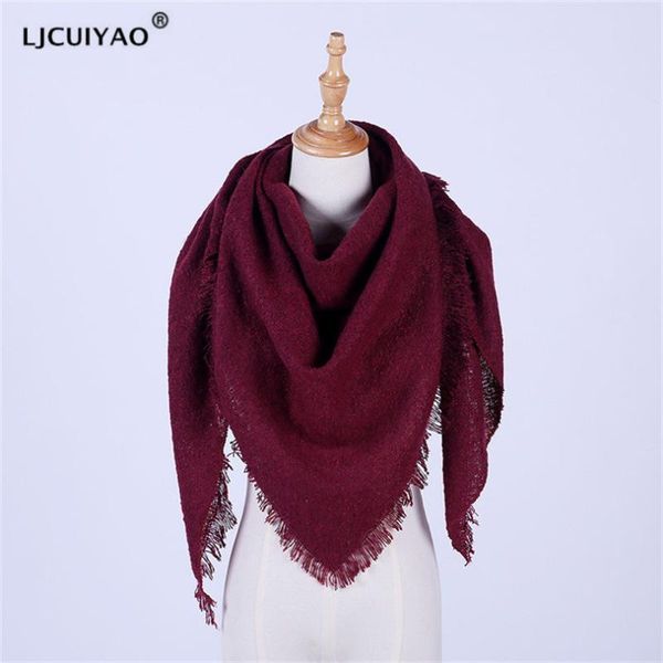

scarves ljcuiyao scarf women pashmina cashmere shawl triangle wraps shawls winter warm neck, Blue;gray