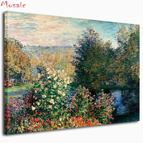 

diamond painting world famous"irises in monet's garden"5d diy full square/round embroidery drill picture of rhinestones