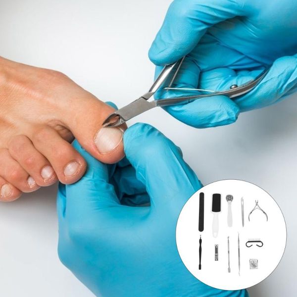 

nail art kits 1 set 11pcs foot callus removers feet hard skin for home (silver)