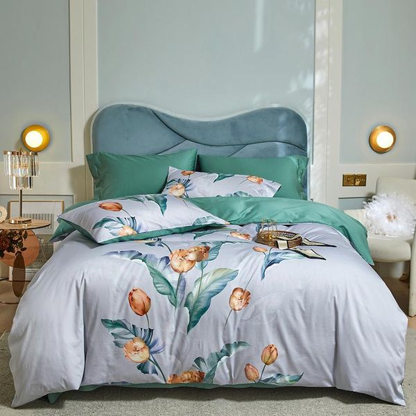 

bedding sets luxury cotton set satin duvet cover bed linen fitted sheet pillowcases home textile king  size 4pcs