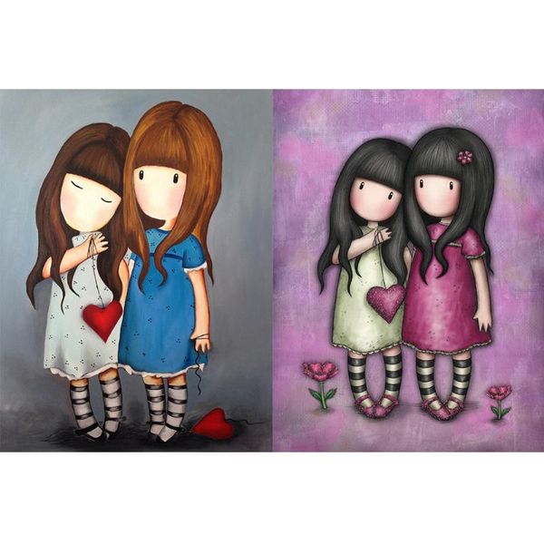 

diamond painting 5d diy cartoon dolls full round drill mosaic wall art picture of rhinestone home decoration