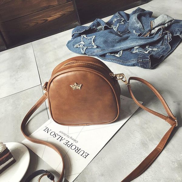 

evening bags fashion women handbag messenger pu leather shoulder bag lady crossbody mini female crown