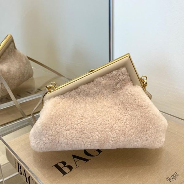 

evening bags 2021 fall/winter 5a quality fashion ladies lamb wool bag 1:1 designer shoulder messenger