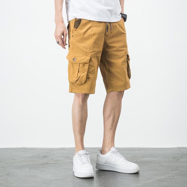 

men's shorts cargo men casual homme pants trousers for fashion streetwear summer 2021 loose, White;black
