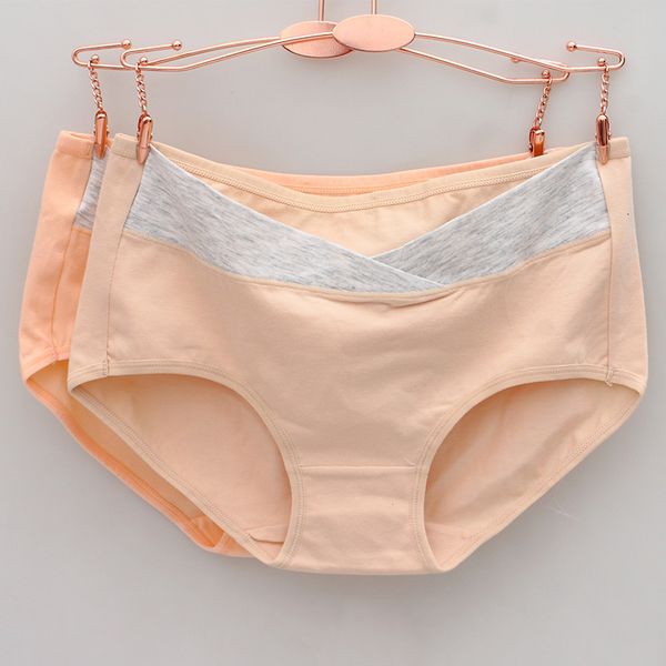 

pure cotton support abdomen triangle underwear autumn and winter low waist pregnant women's new, Black;pink