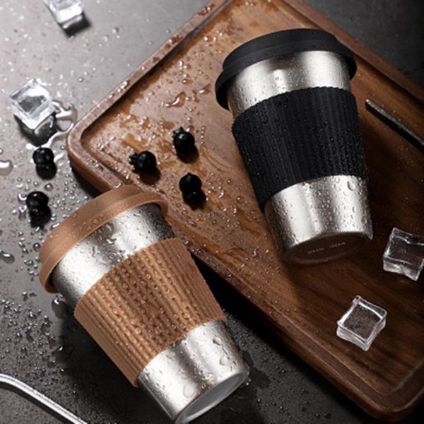 

mugs 1pc portable coffee mark cup cold drink handy beer tea stainless steel vacuum mug office personality household tools