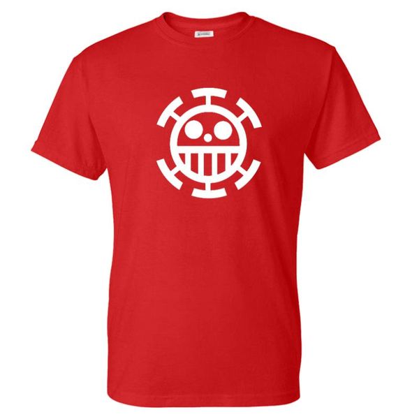 

running jerseys 2021 anime one piece t-shirt trafalgar law logo printed men women casual streetwear tshirt cotton shirt, Black;blue
