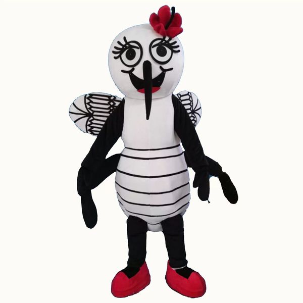 Festival vestido branco mosquito mascote trajes carnaval hallowen presentes unisex adultos fancy partido jogos outfit feriado celebração cartoon personagem roupas