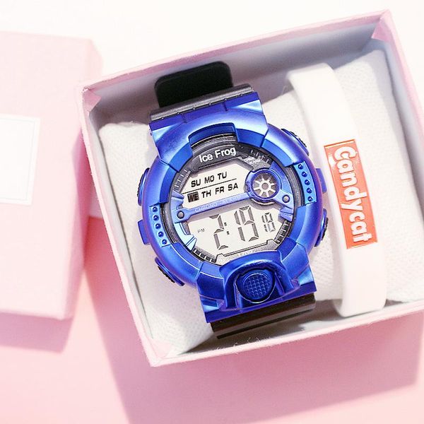 

sport men watches women lovers brand fashion children student ins silicone waterproof gift smart lady quartz wristwatches, Slivery;brown