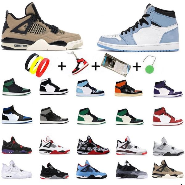 

dunks university blue 1 1s basketball shoes black cat 4 4s fire red men designer sneakers paris bred thunder se neon pine green metallic pur