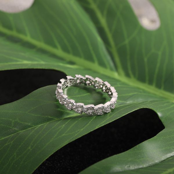 

2021 creative simple wind girl diamond love female ring, Silver