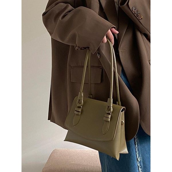 

spring and summer underarm shoulder messenger bag double layer solid color high-end all-match female bags