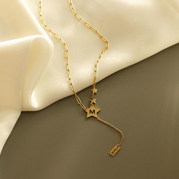 

chains titanium steel necklace for women 2021 accessories light luxury niche design sense collarbone chain summer decoration, Silver