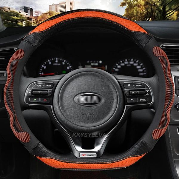 

steering wheel covers for kia kx5 sportage 4 2021 micro fiber leather cover natural cowhide auto accessories