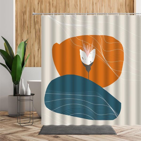 

shower curtains creative geometric curtain nordic simplicity art home decor background wall cloth bathroom waterproof bath set