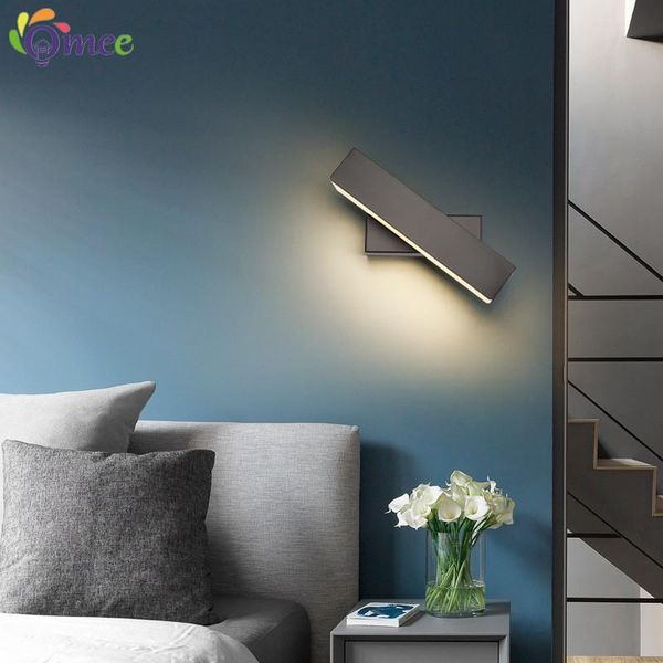 

wall lamps bedroom bedside light 350Â° rotatable adjustable angle indoor led lamp simple fixture ac110/220v