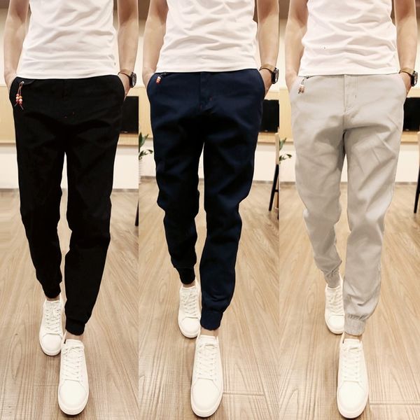 

men's pants wholesale- design handsome men fit cotton pencil spring style sweatpants trousers size 28-36 ryi4, Black