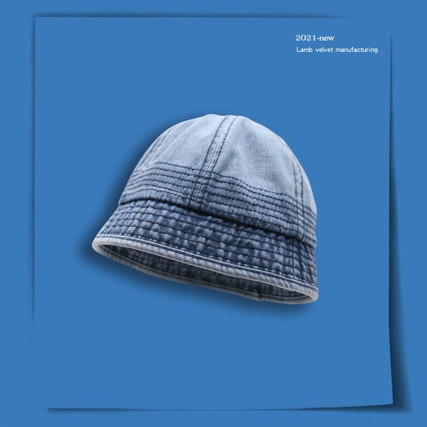 

yamamoto wash cowboy thread pressing bucket hat men women have a small face are easy to wear basin hat, Black;white