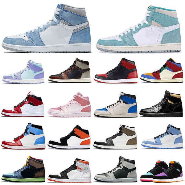 

hyper royal university blue 1 1s mens basketball shoes 4 4s sail obsidian unc silver toe black cat bred pure money starfish fire red men spo